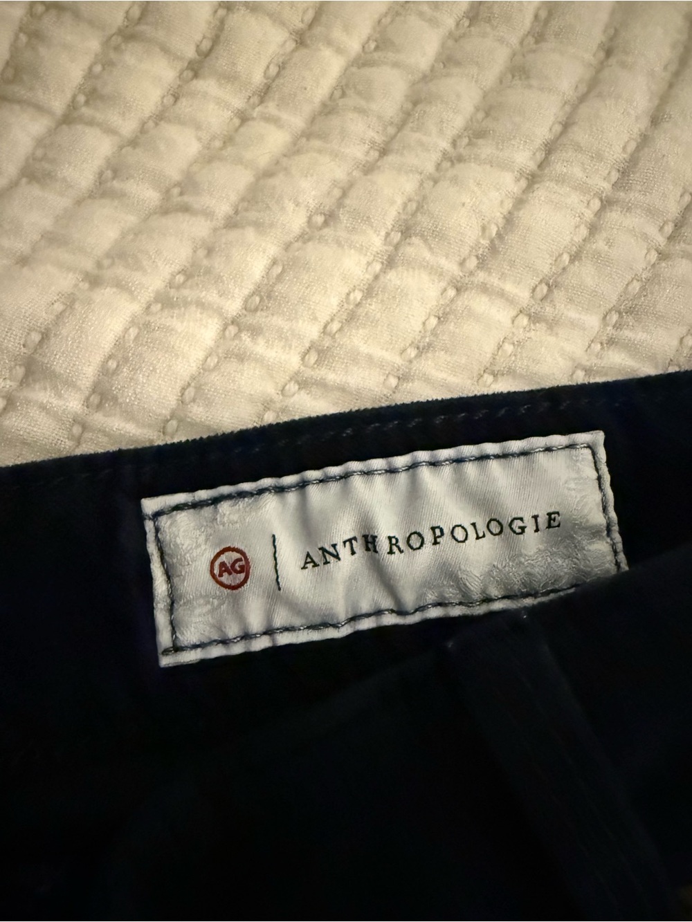 Anthropologie Navy Skinny Pants with Branded Waist Tag